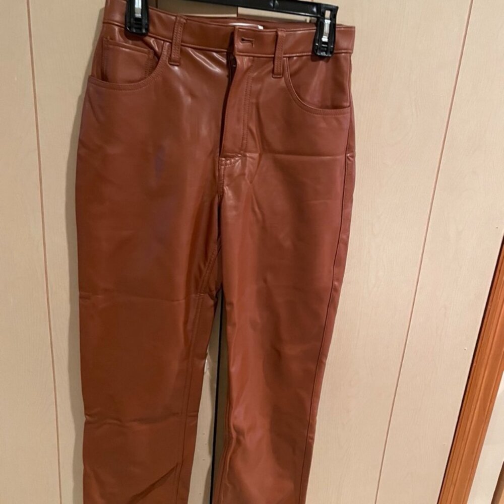 ABERCROMBIE & FITCH  FAUX LEATHER PANTS
